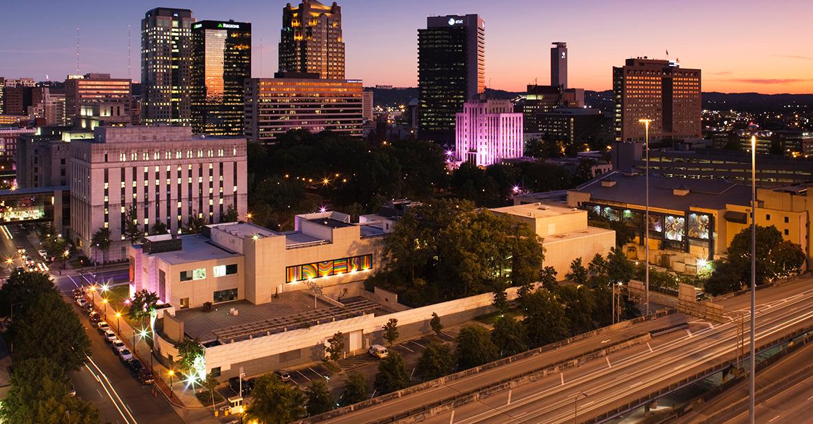 Downtown Birmingham in the evening